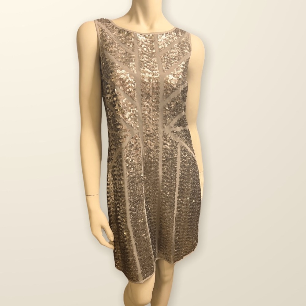 Vince Camuto silver sequin dress